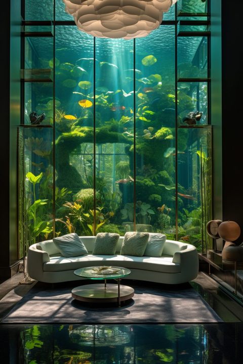An Underwater Forest of Lily Pads Home Interior Theme