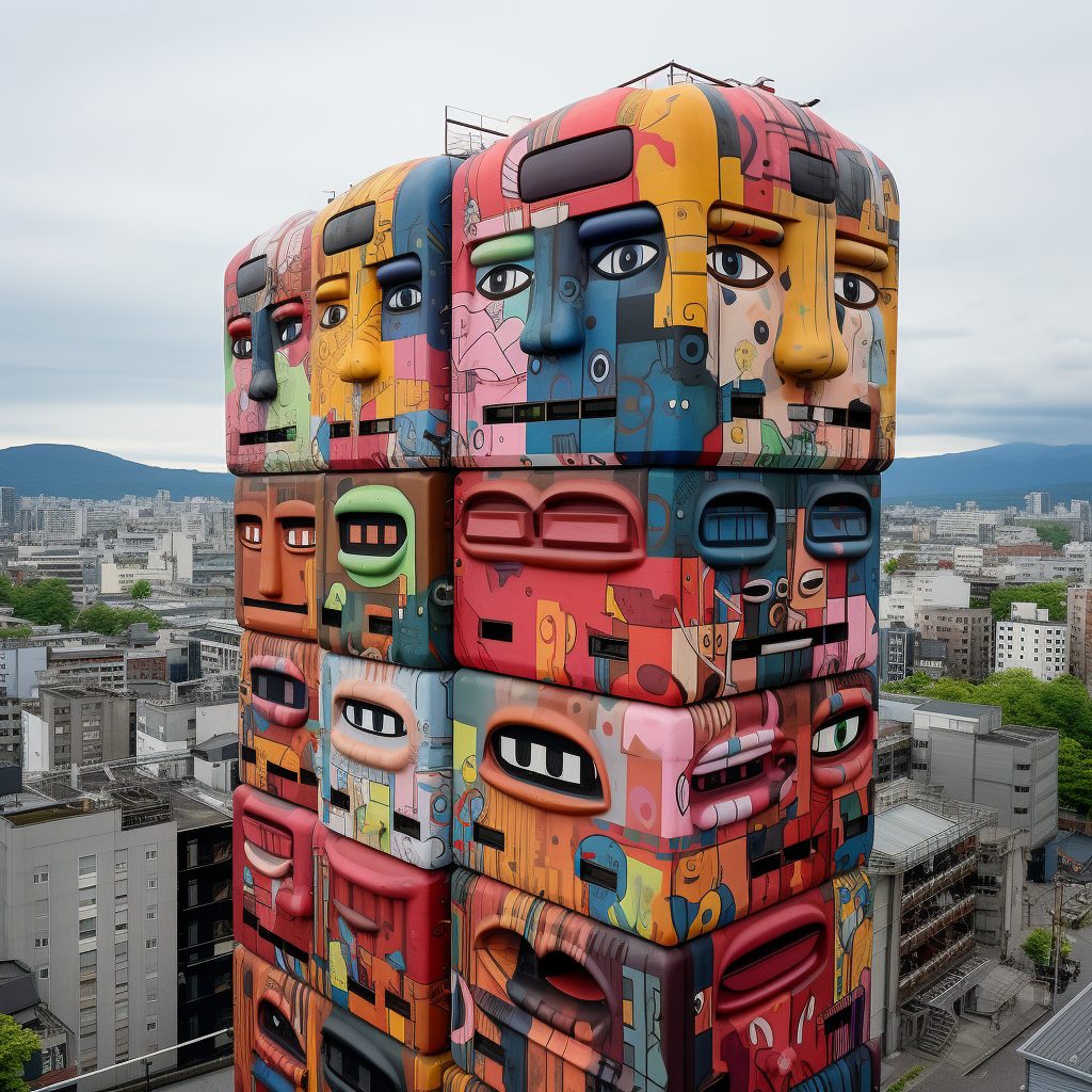 Colorful and Odd Building Designs AI Artwork 26
