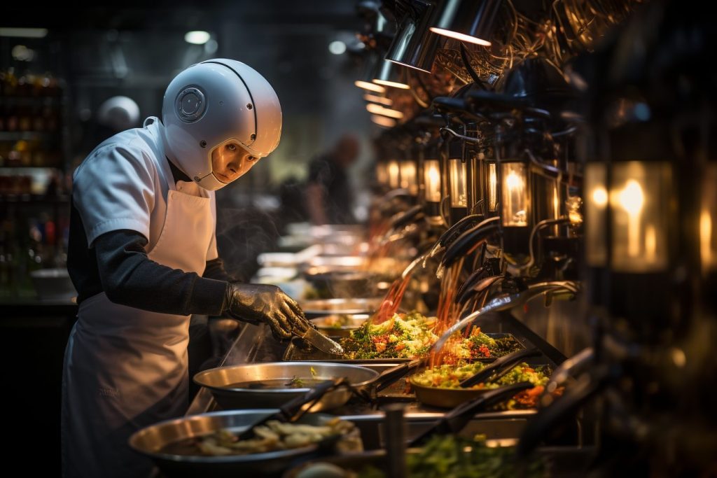 Modern Restaurants Using Robotic Cooks AI Artwork 32