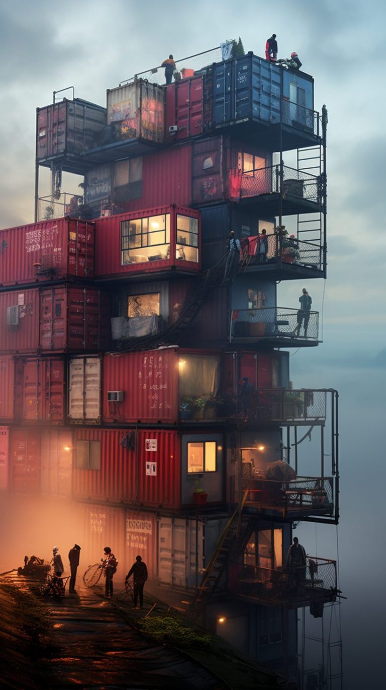 Stacked Container Homes Building Structure