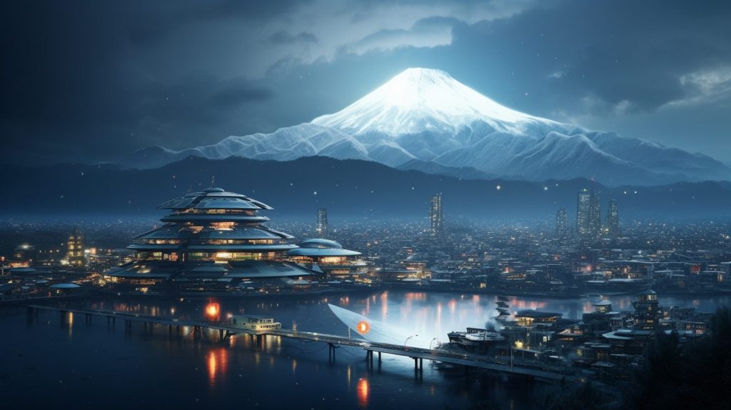 The City of Mount Fuji AI Artwork 11