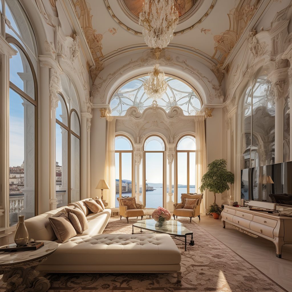A Baroque-Style Apartment Home Interior Design AI Artwork 9