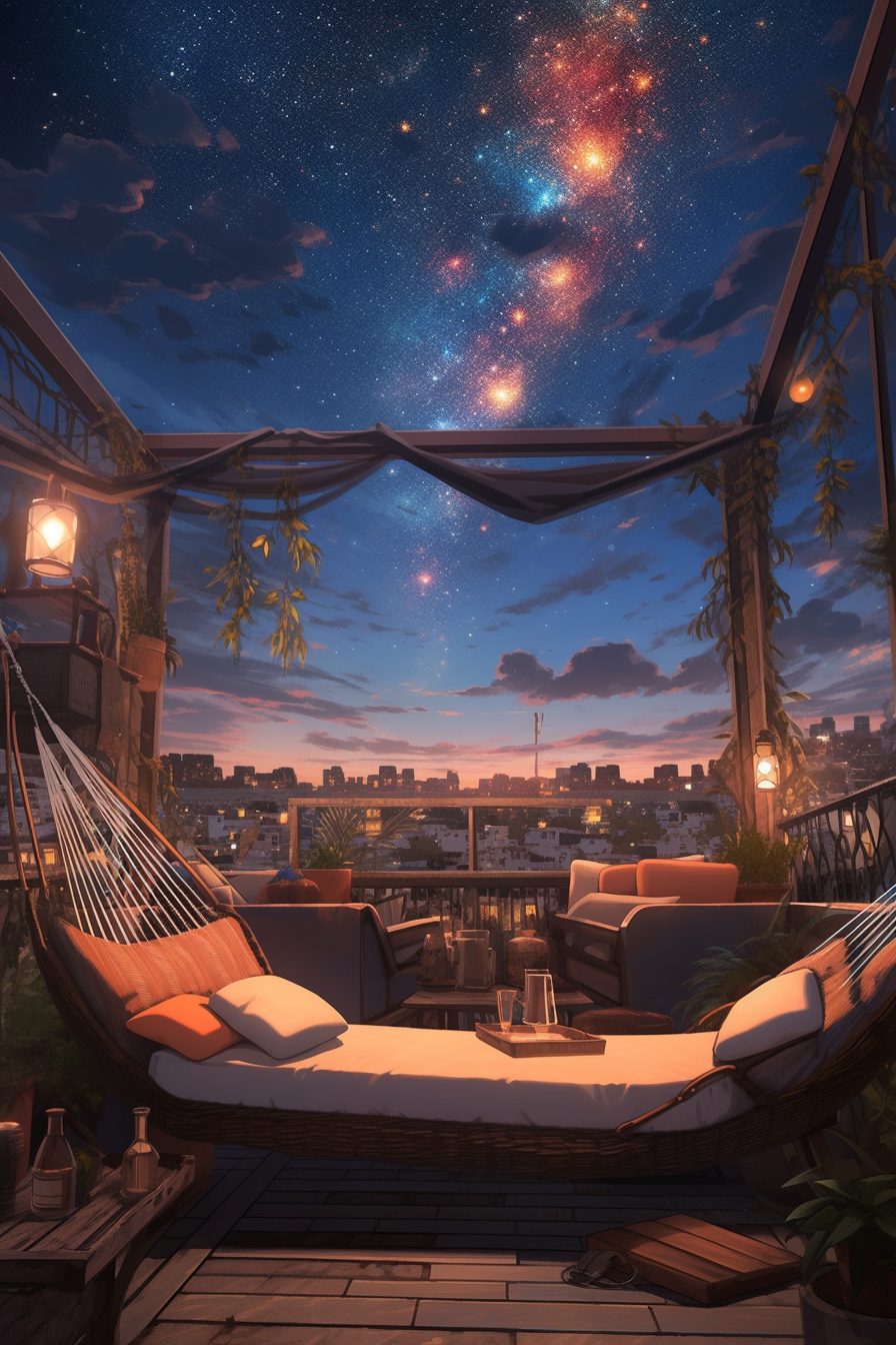 Cozy Roftp A View of the Stars from a Cozy Rooftop