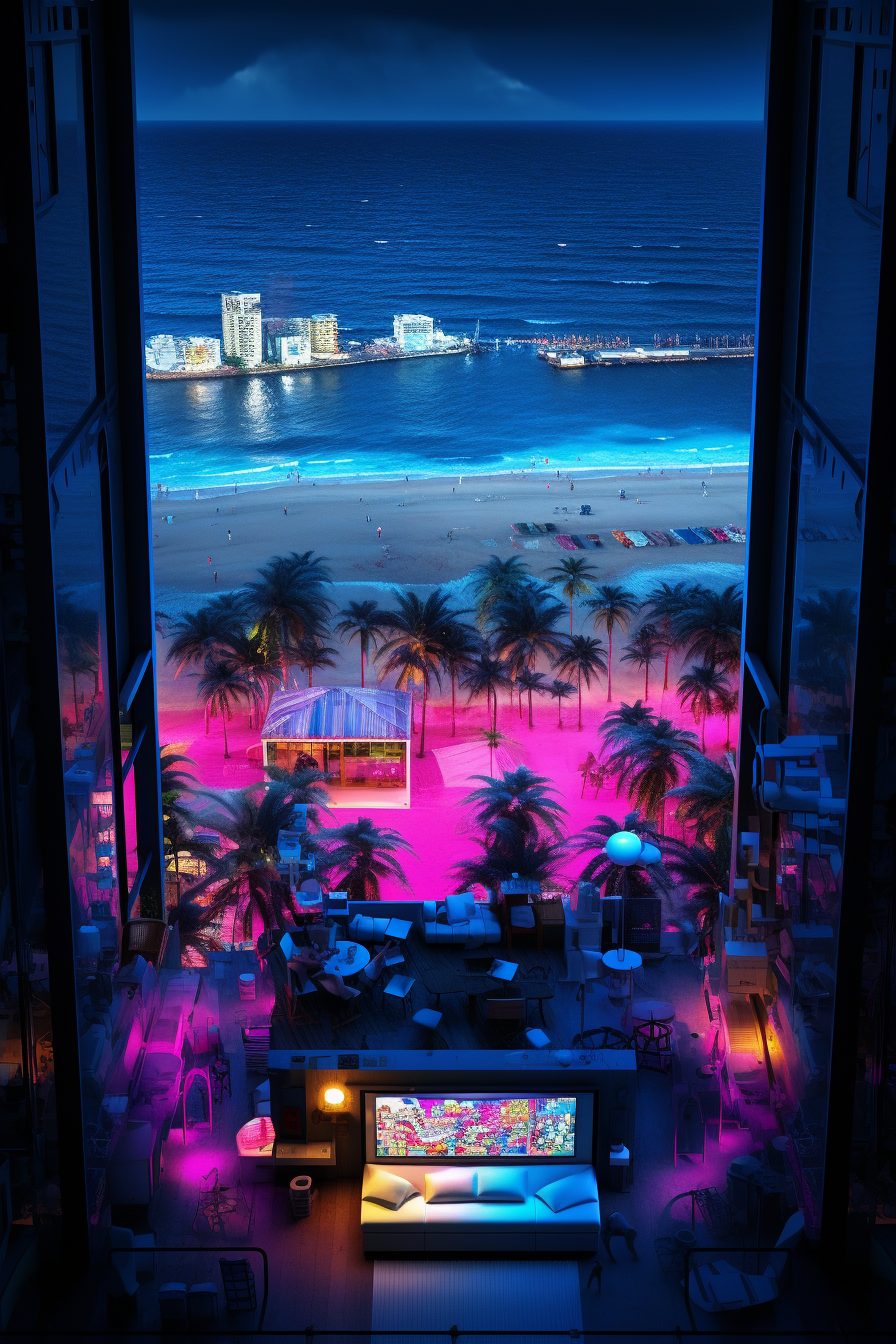 Cyberpunk Waterfront Living with a View - Living With A View