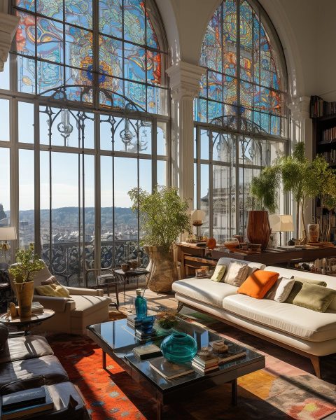 Picture of High-Ceiling Apartment with an Art Nouveau Interior Design Style