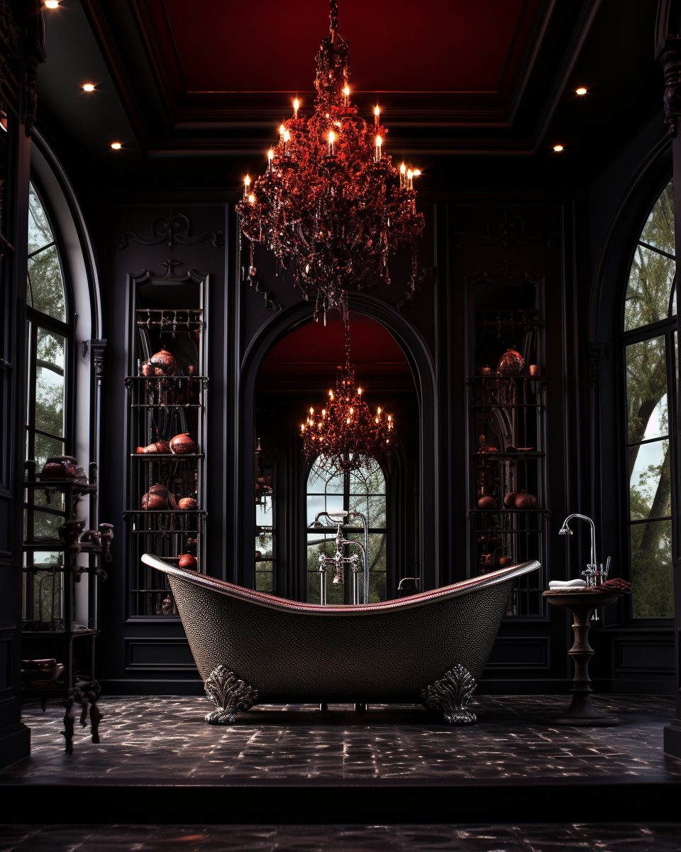 Noir-Style Bathrooms