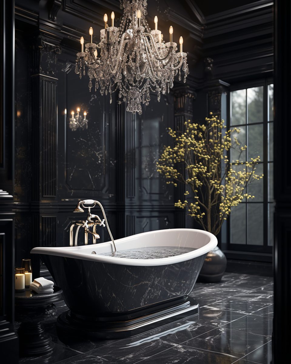 Noir-Style Bathrooms