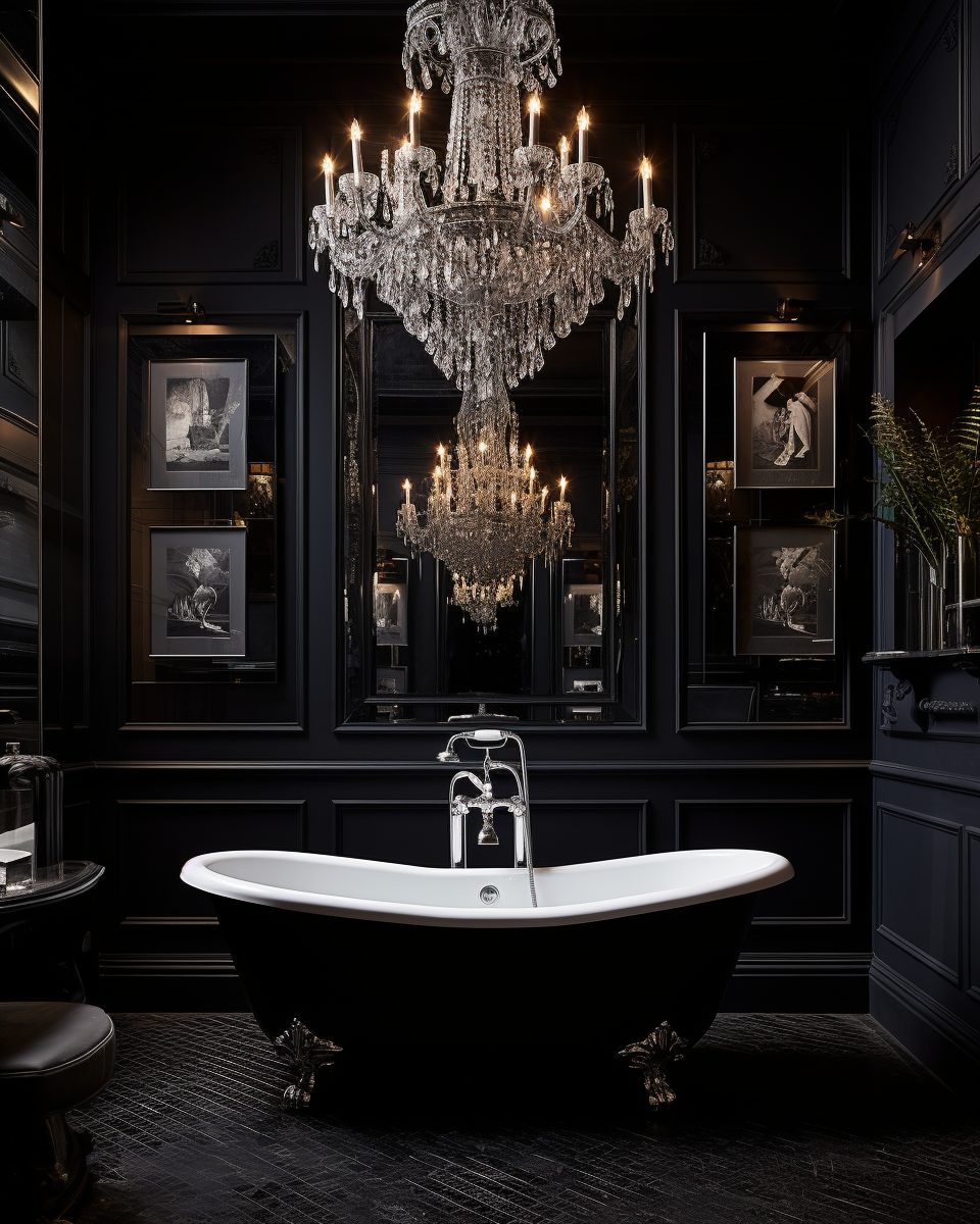 Noir-Style Bathrooms