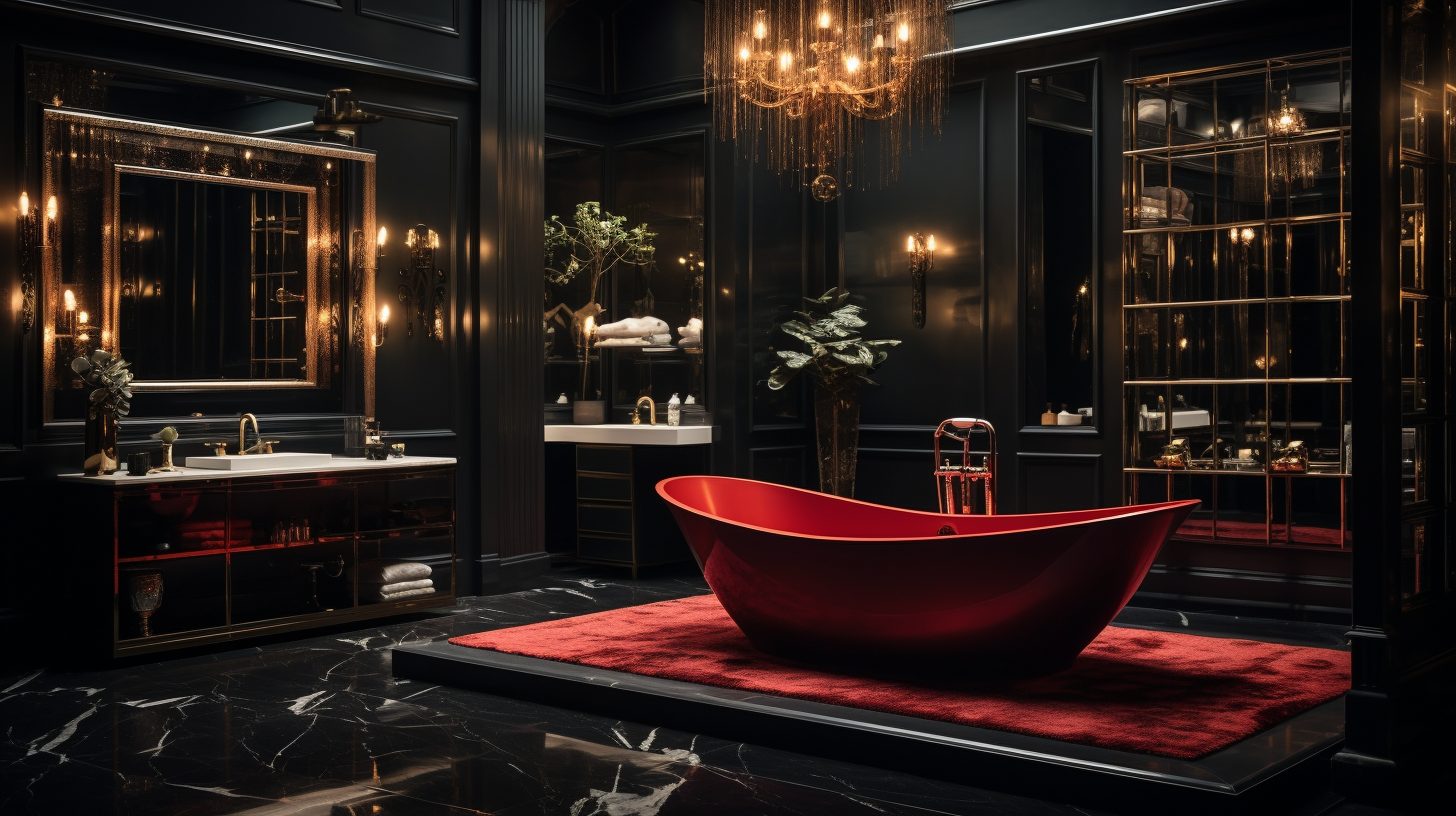 Noir-Style Bathrooms