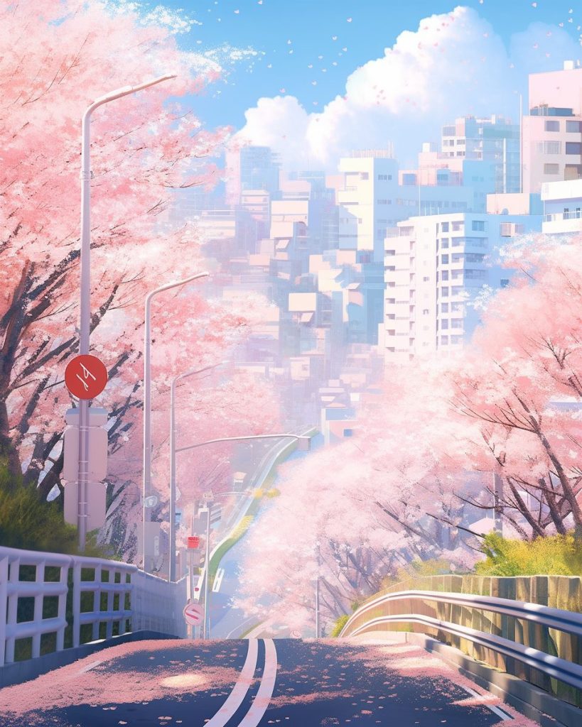 The Winding Roads of Tokyo Suburbs AI Artwork 19