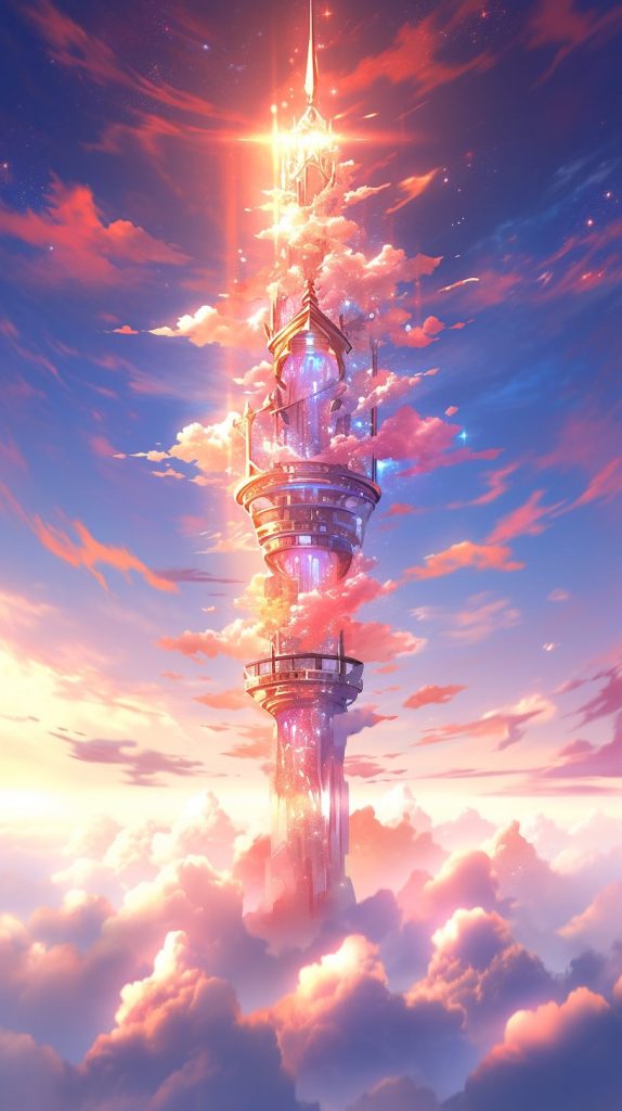 Towers in the Clouds AI Artwork 6
