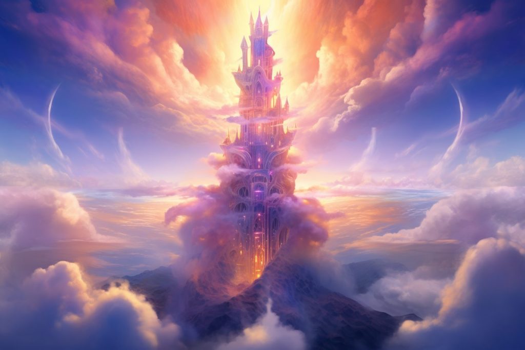 Towers in the Clouds AI Artwork 9