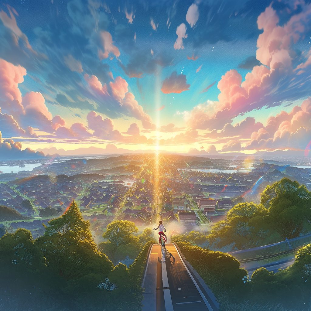 Cycling Through the Tokyo Suburbs AI Artwork 10