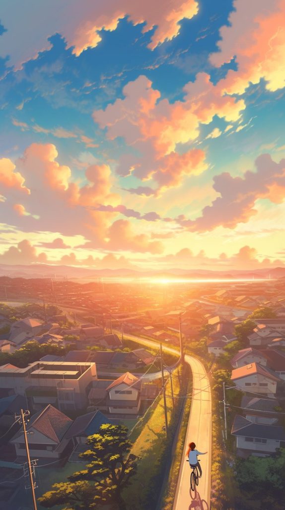 Cycling Through the Tokyo Suburbs AI Artwork 11