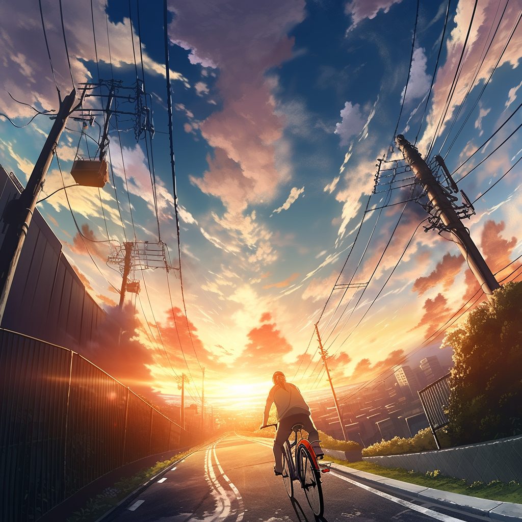 Cycling Through the Tokyo Suburbs AI Artwork 18