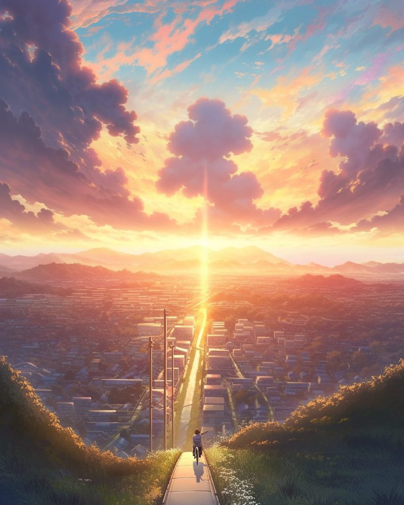 Cycling Through the Tokyo Suburbs AI Artwork 20