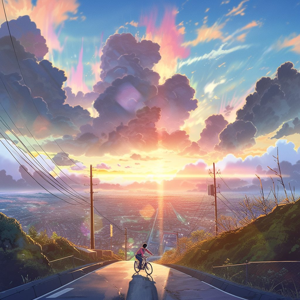 Cycling Through the Tokyo Suburbs AI Artwork 22