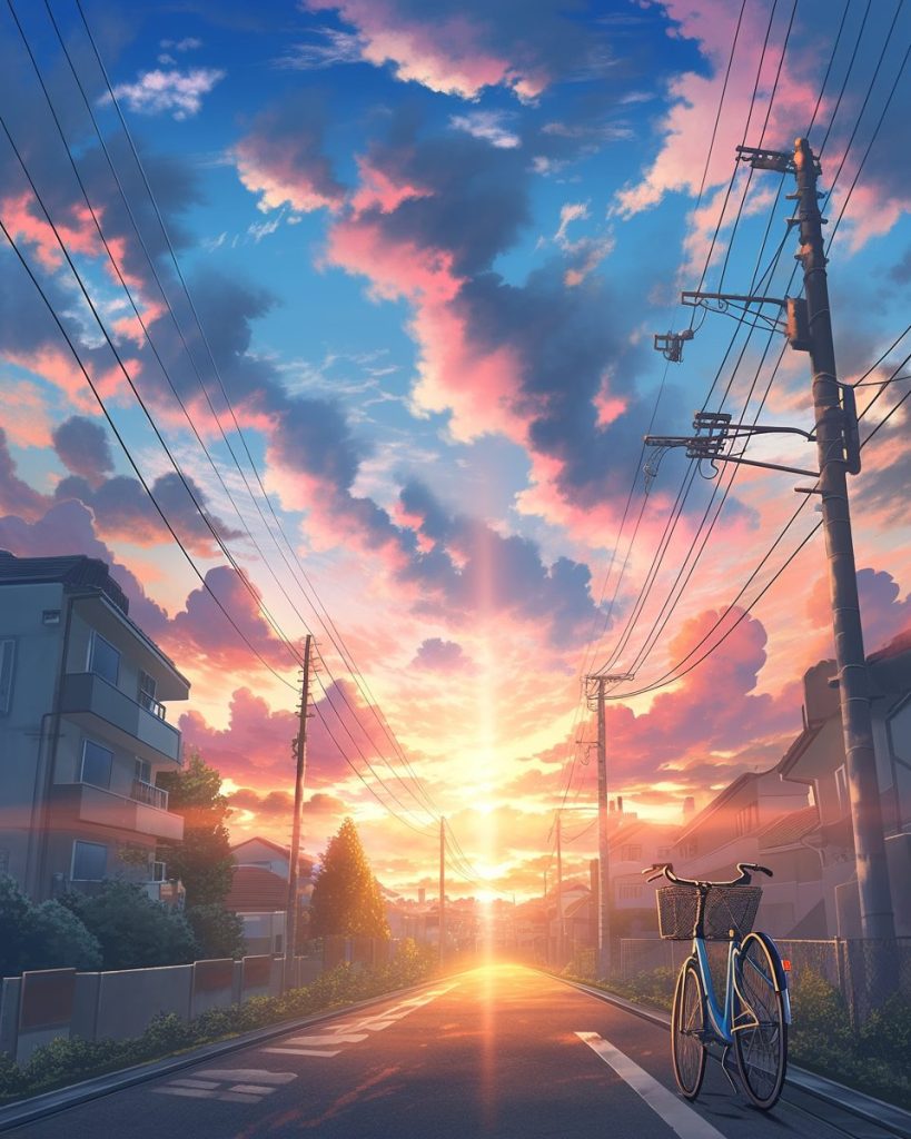 Cycling Through the Tokyo Suburbs AI Artwork 27