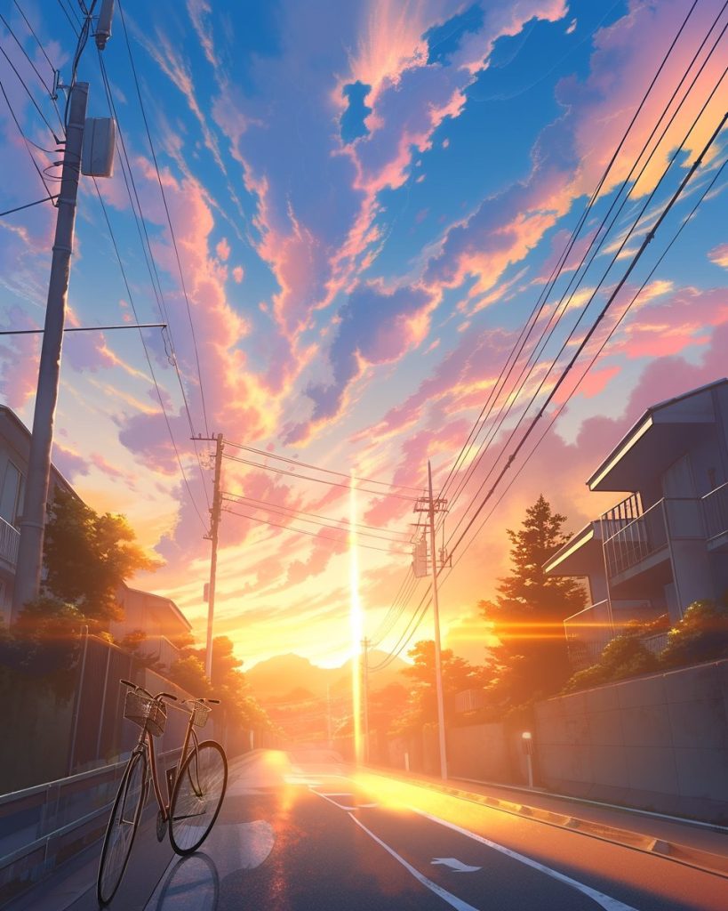 Cycling Through the Tokyo Suburbs AI Artwork 30