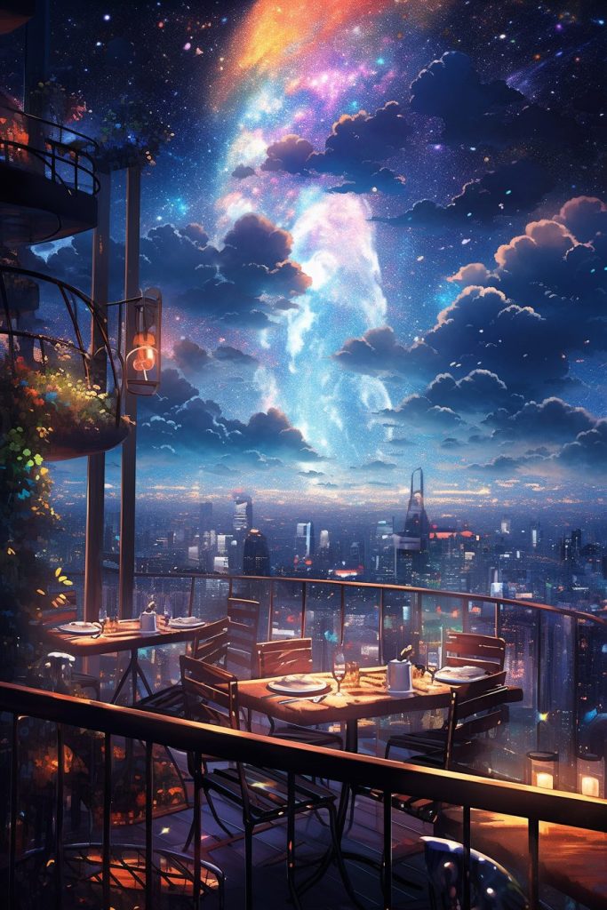 Rooftop Restaurants with Incredible City Skyline Views AI Artwork 19