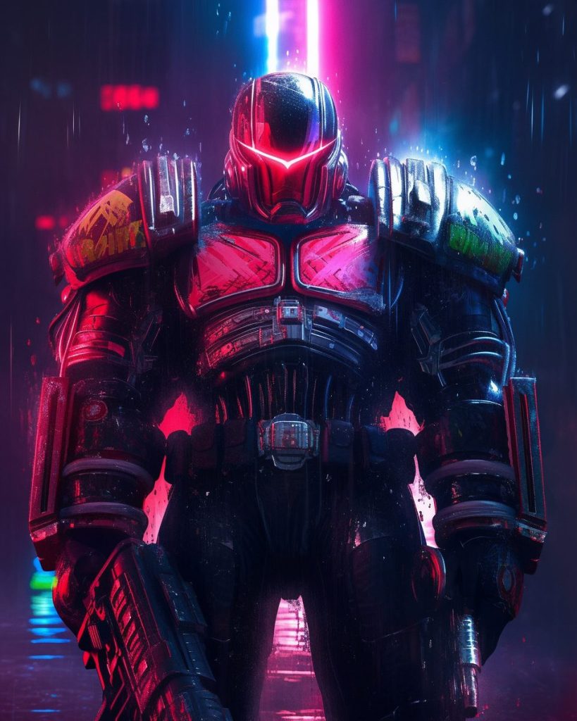 The Cyberpunk Judge Dredd AI Artwork 12