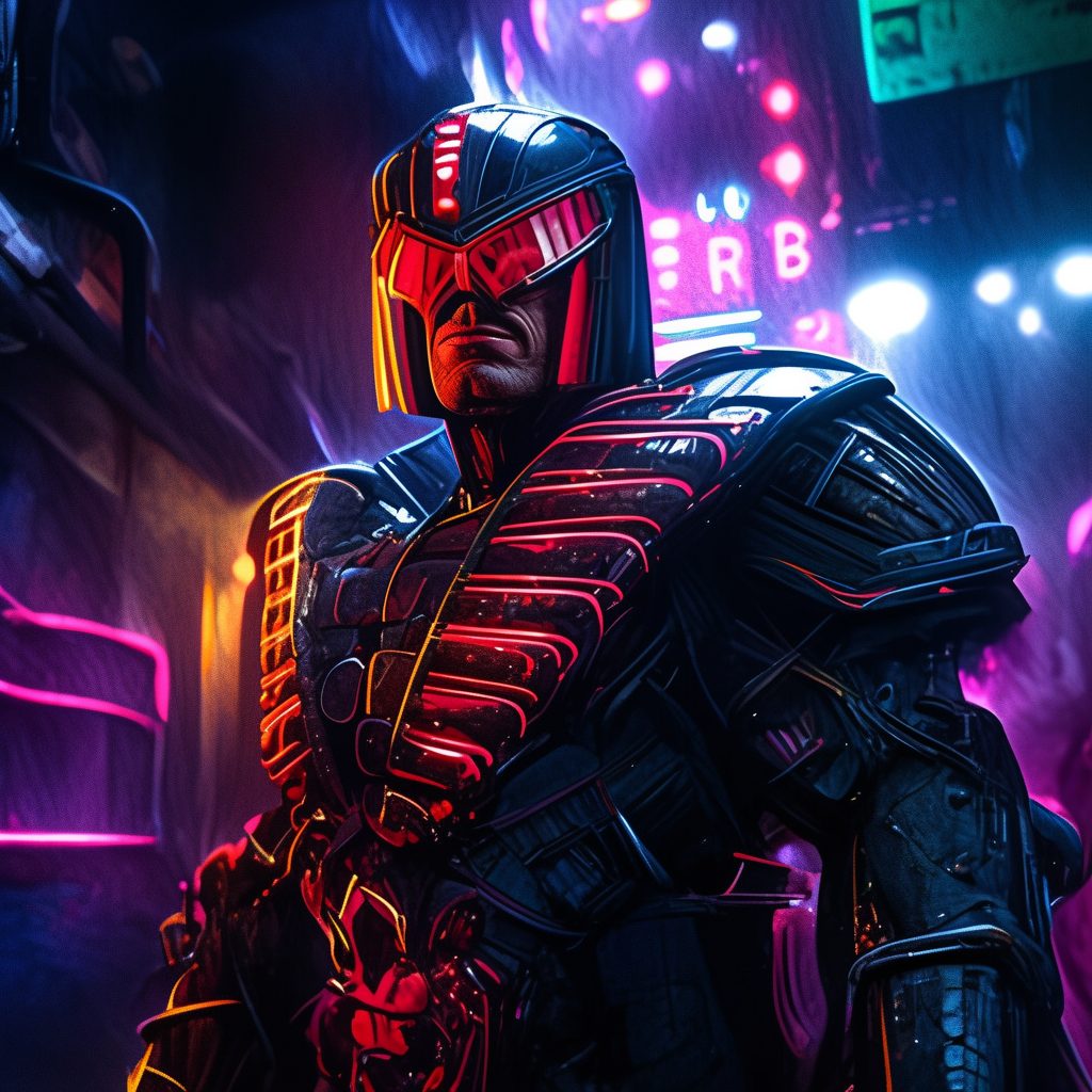The Cyberpunk Judge Dredd AI Artwork 2
