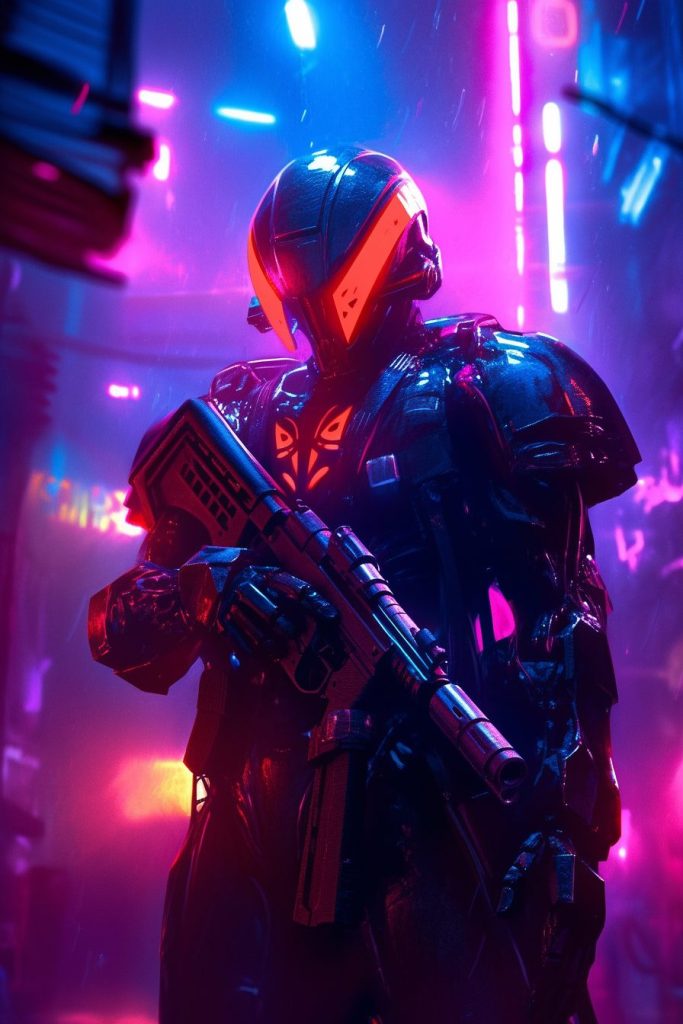 The Cyberpunk Judge Dredd AI Artwork 4