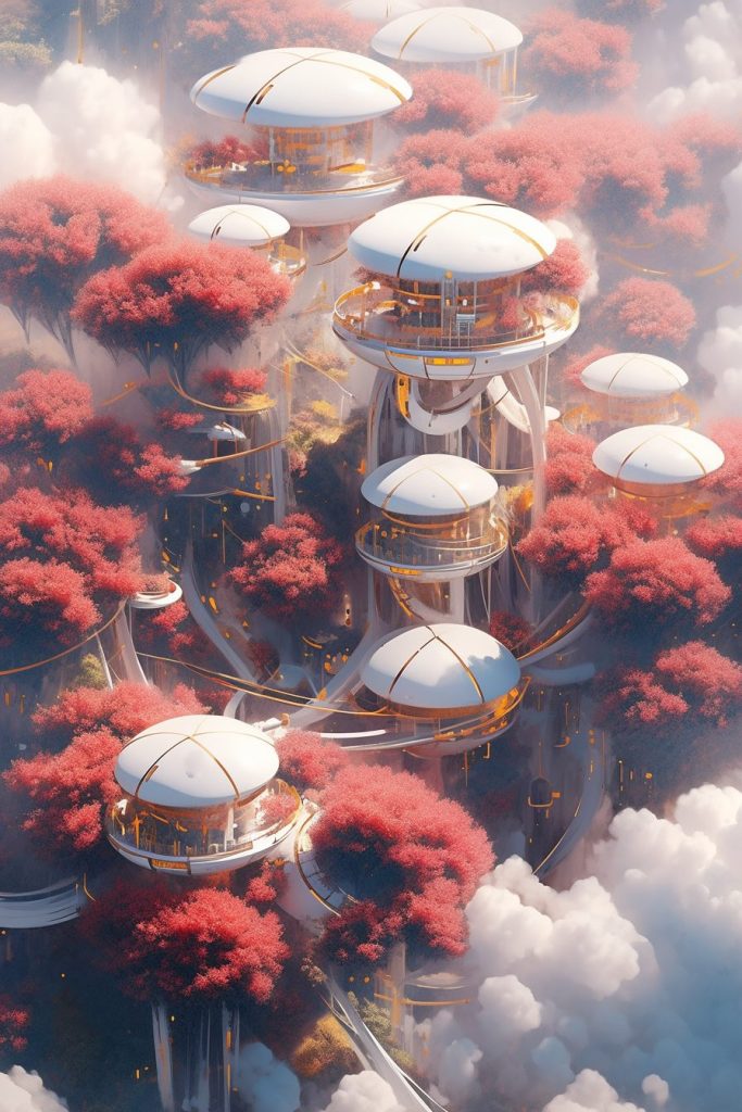The Futuristic Treehouses AI Artwork 24