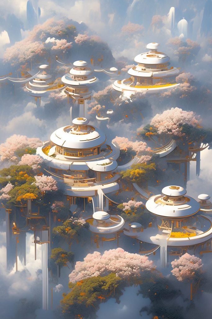 The Futuristic Treehouses AI Artwork 29