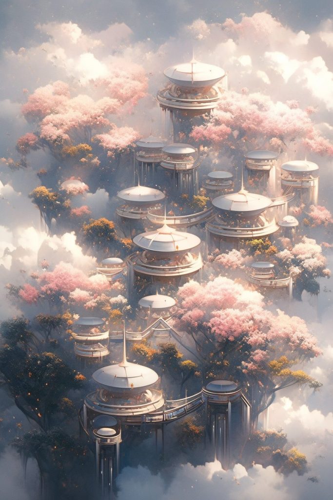 The Futuristic Treehouses AI Artwork 31