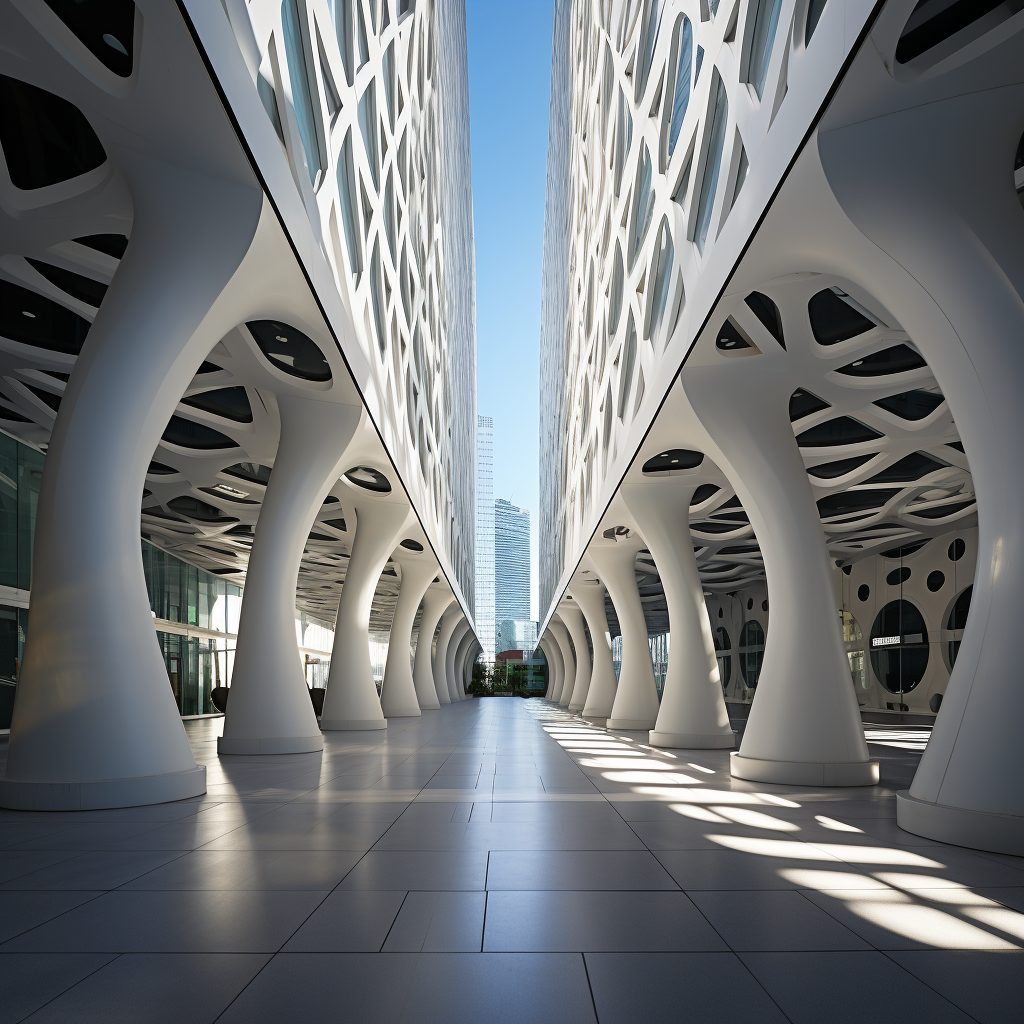 The Perforation-Style Architectural Buildings and Structures AI Artwork 11