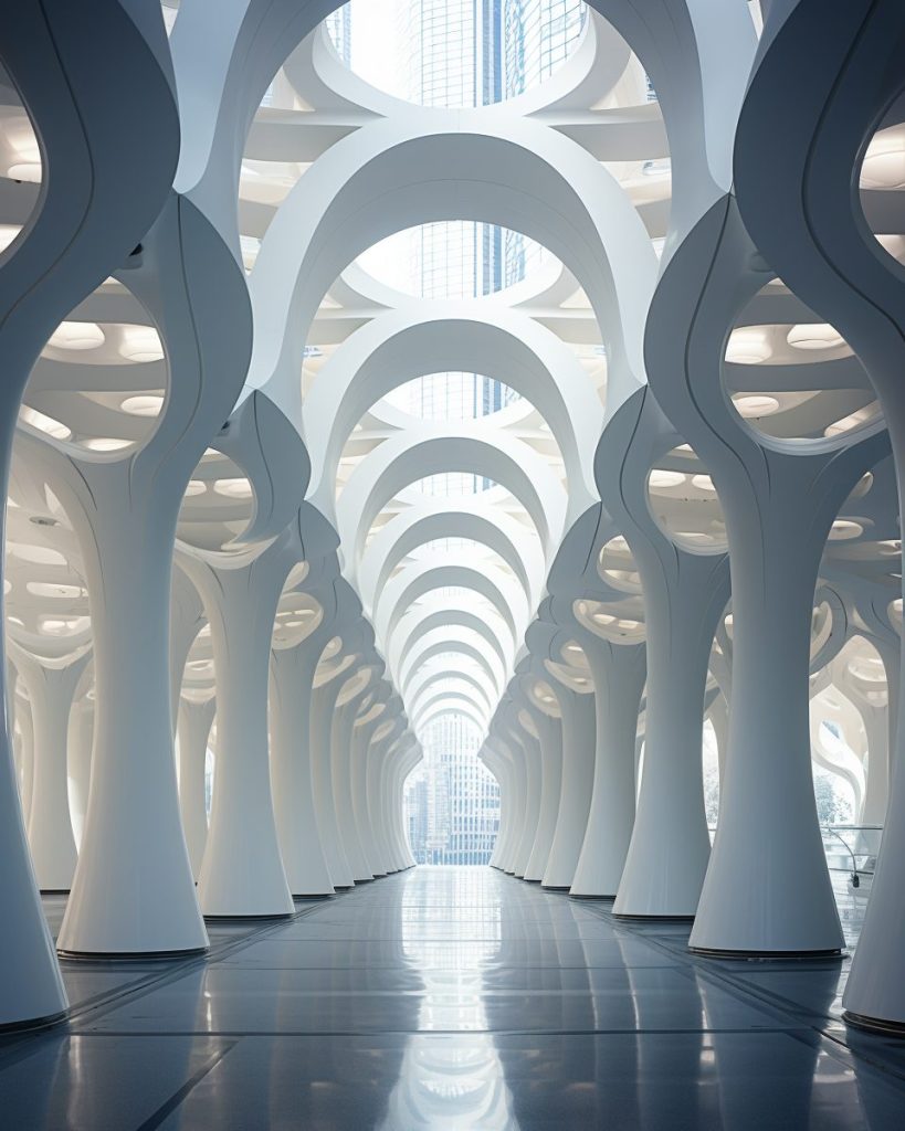The Perforation-Style Architectural Buildings and Structures AI Artwork 13