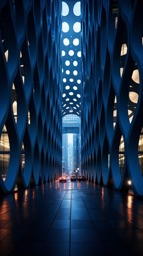 The Perforation-Style Architectural Buildings and Structures AI Artwork 22