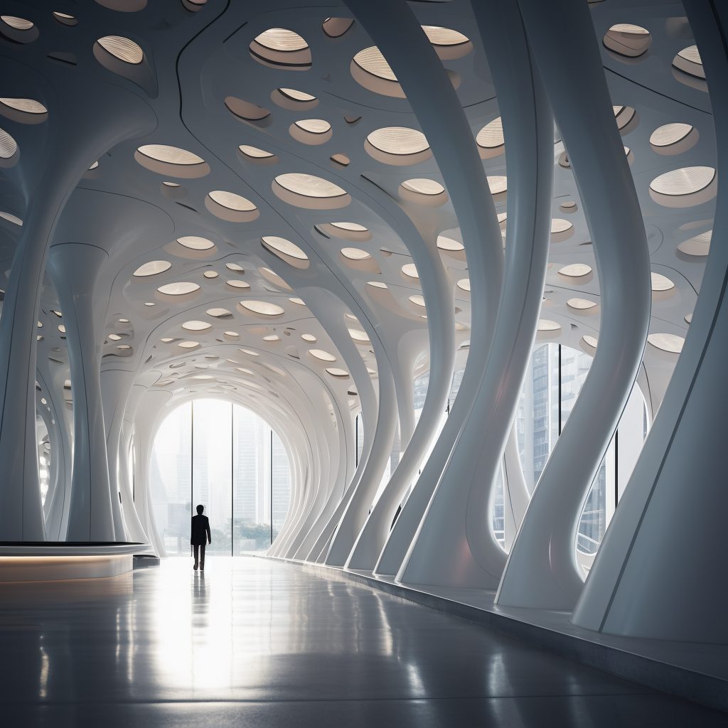 The Perforation-Style Architectural Buildings and Structures AI Artwork 5
