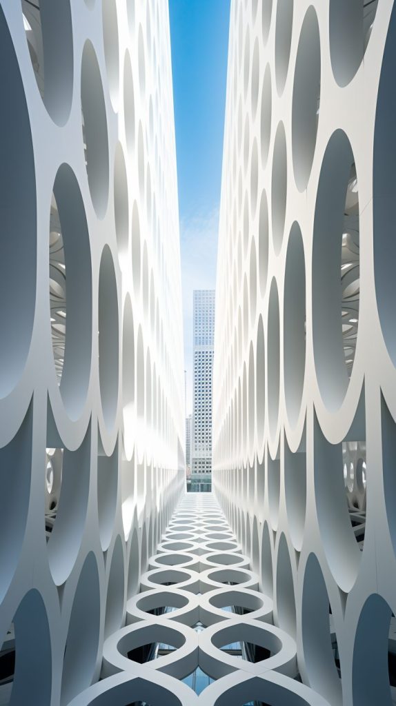 The Perforation-Style Architectural Buildings and Structures AI Artwork 6