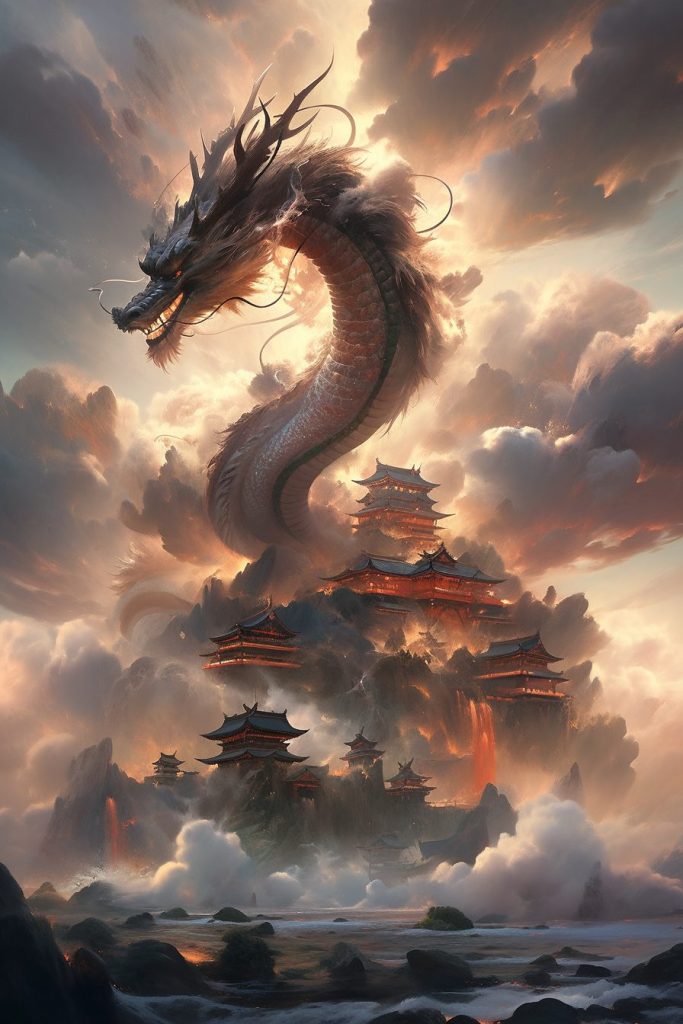 A Dragon from the Chinese Mythos AI Artwork 10