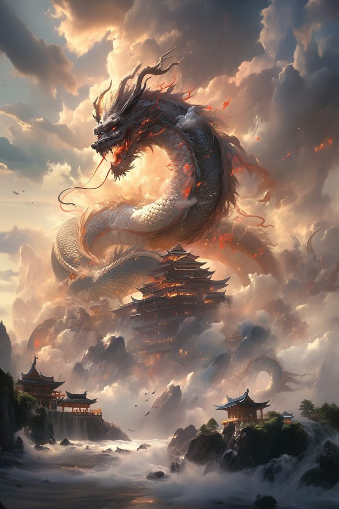 A Dragon from the Chinese Mythos AI Artwork 13