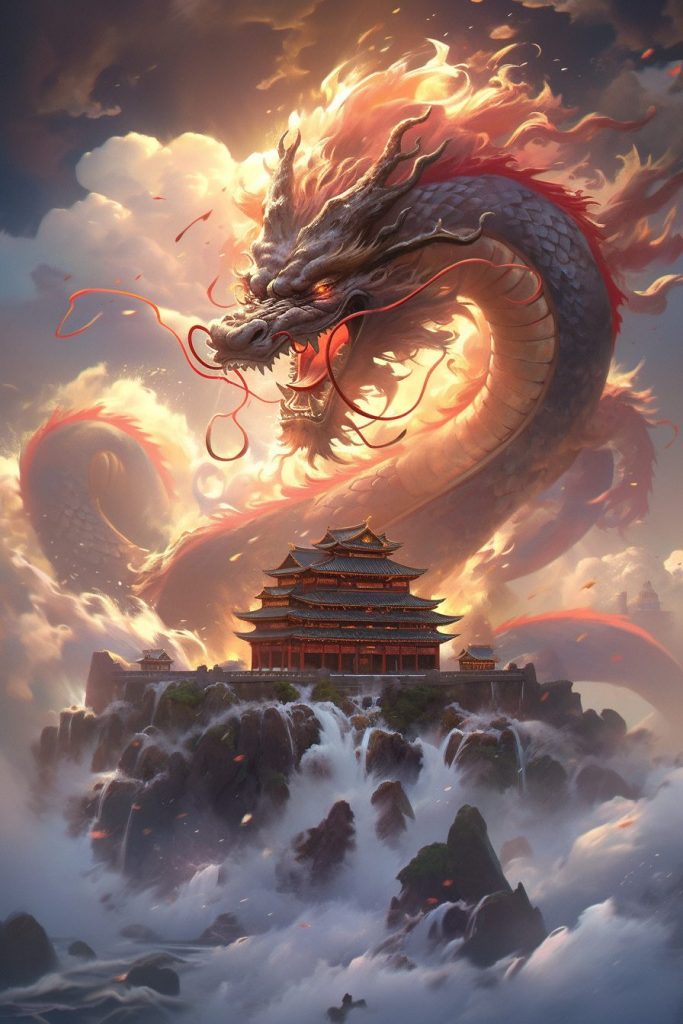 A Dragon from the Chinese Mythos AI Artwork 15