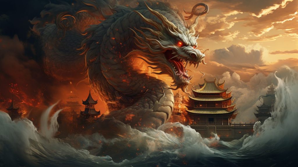 A Dragon from the Chinese Mythos AI Artwork 16