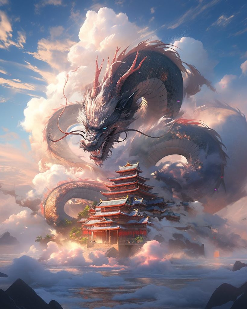 A Dragon from the Chinese Mythos AI Artwork 17