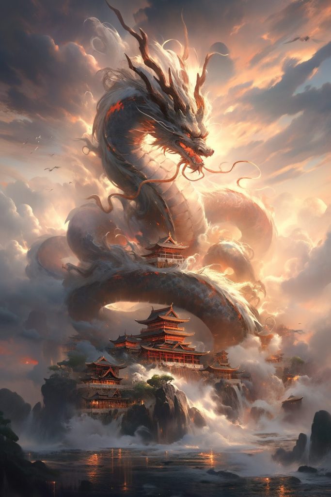 A Dragon from the Chinese Mythos AI Artwork 19