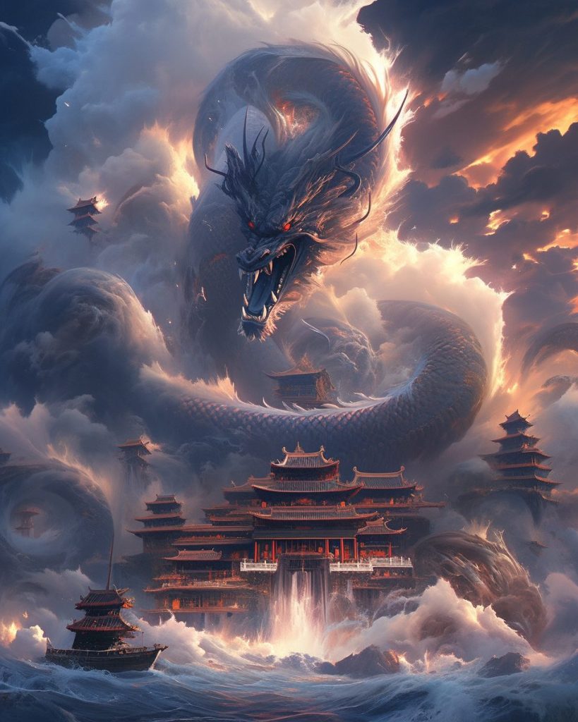 A Dragon from the Chinese Mythos AI Artwork 21