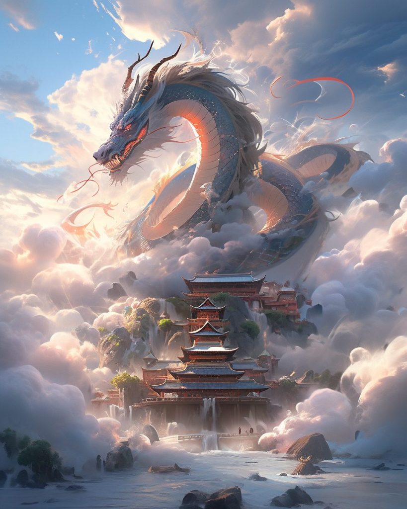 A Dragon from the Chinese Mythos AI Artwork 22