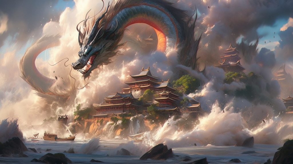 A Dragon from the Chinese Mythos AI Artwork 2