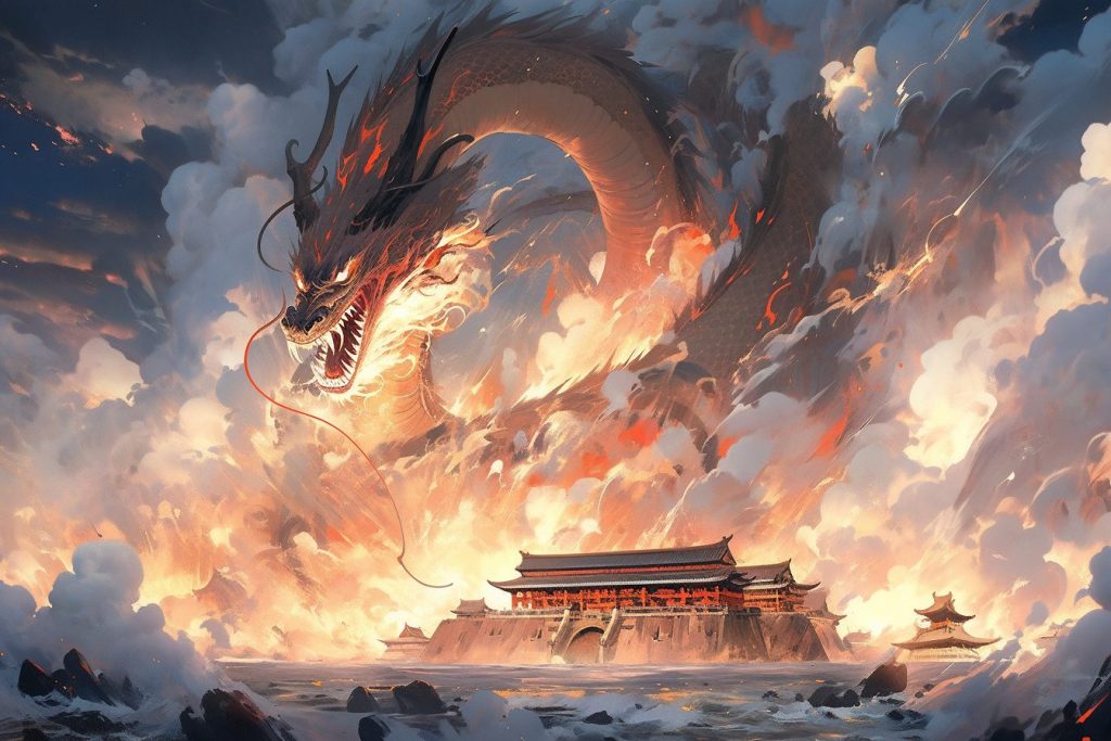 A Dragon from the Chinese Mythos AI Artwork 3