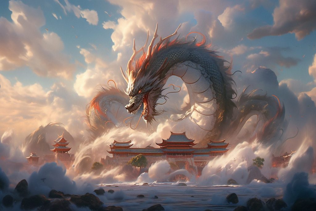 A Dragon from the Chinese Mythos AI Artwork 5