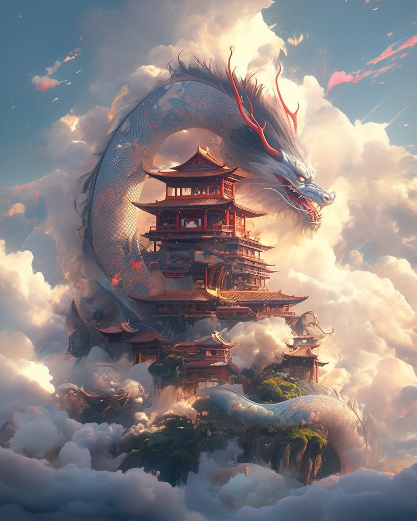 A Dragon from the Chinese Mythos AI Artwork 7
