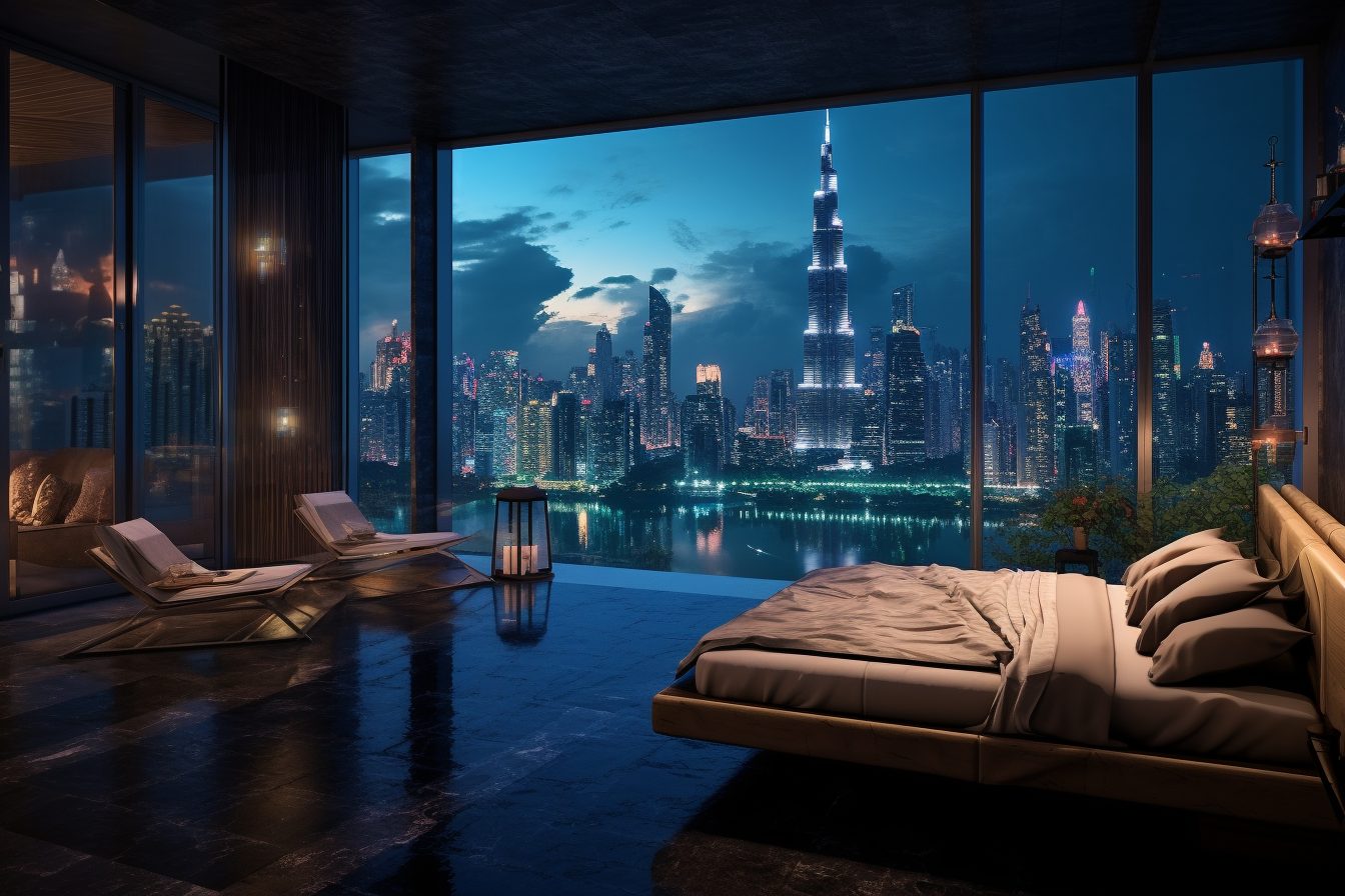 Modern Bedrooms with a Pool and View