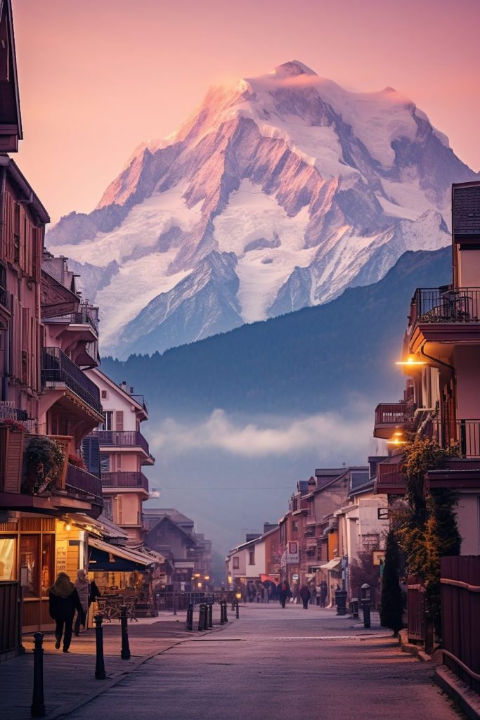 The Towns of Mont Blanc Mountain AI Artwork 20