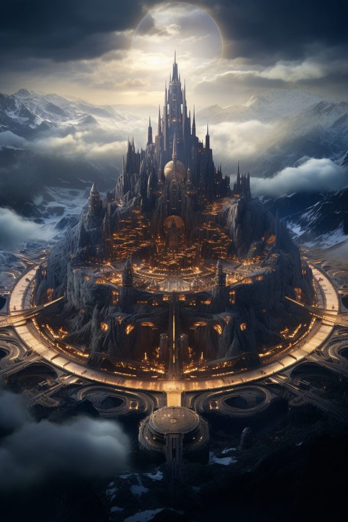 The Towns of Mont Blanc Mountain AI Artwork 31